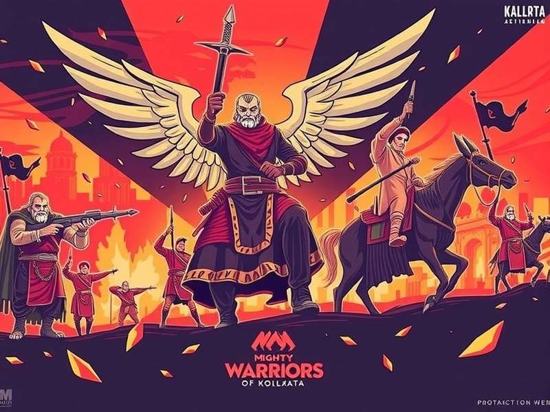 Mighty Warriors Of Kolkata Gameplay Screenshot - Abhijit using Lathi Khela combat against corrupt guards at Kolkata's Howrah Bridge during monsoon rains